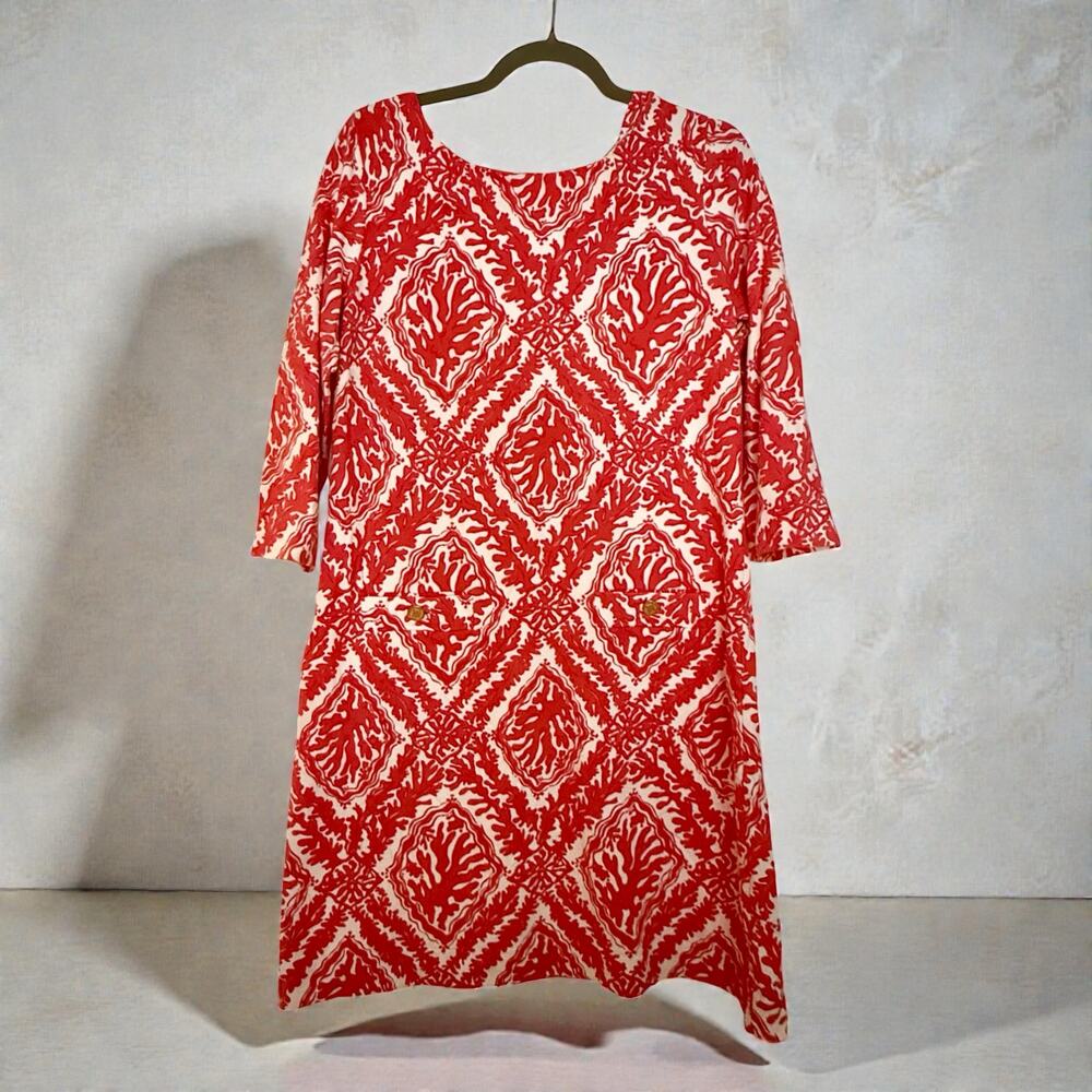 Lilly Pulitzer Charlene Reefer Madness Red And White Dress Large